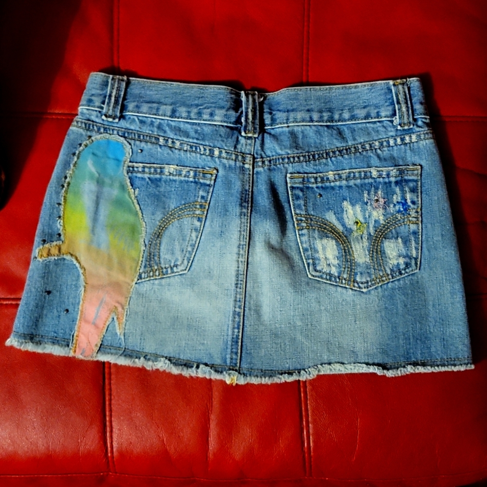 Hollister denim mini skirt sz 3